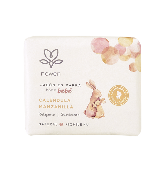 Jabón Natural Caléndula Manzanilla para Bebes - Newen Cosmetica