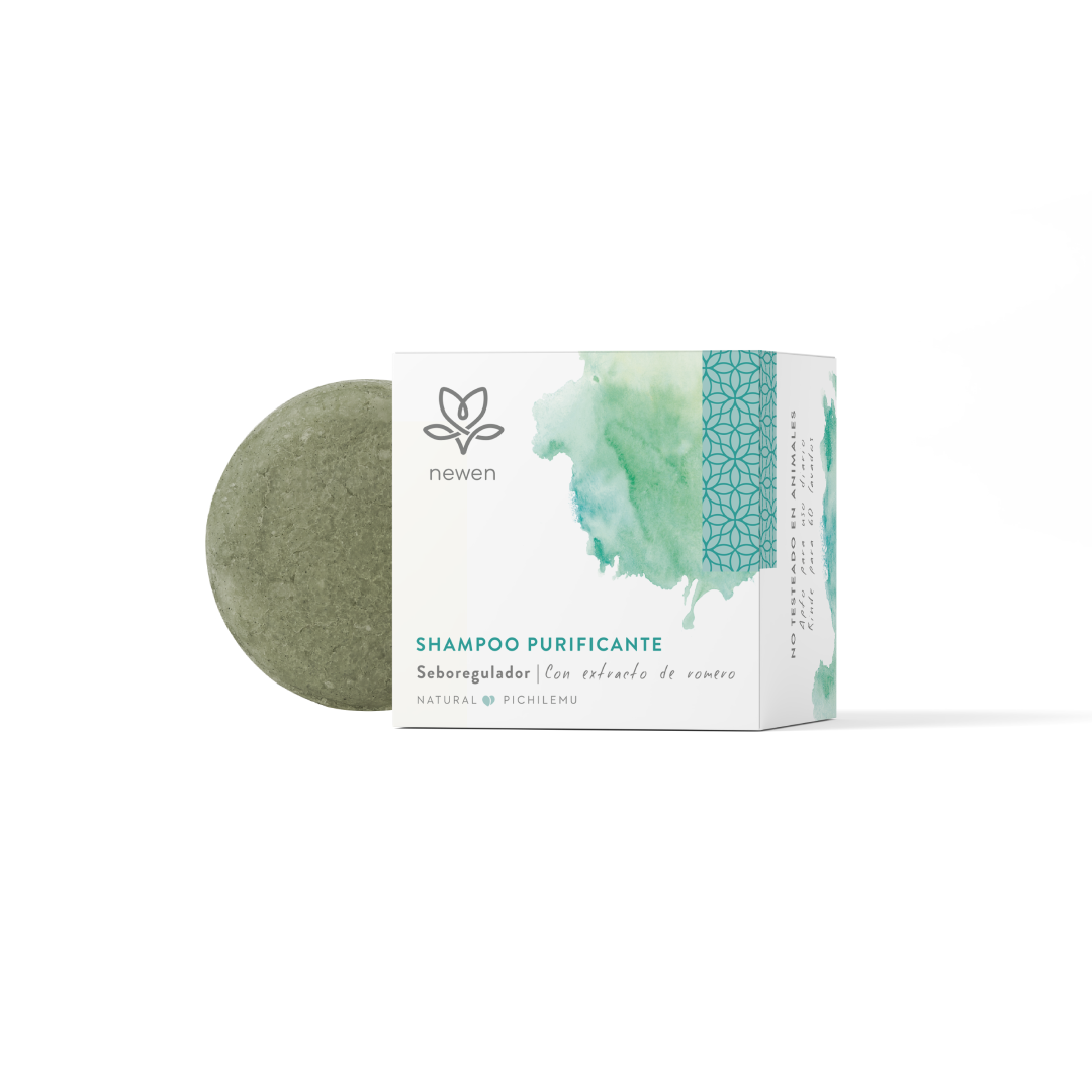 Shampoo Solido Cabello Graso Purificante - Newen Cosmetica