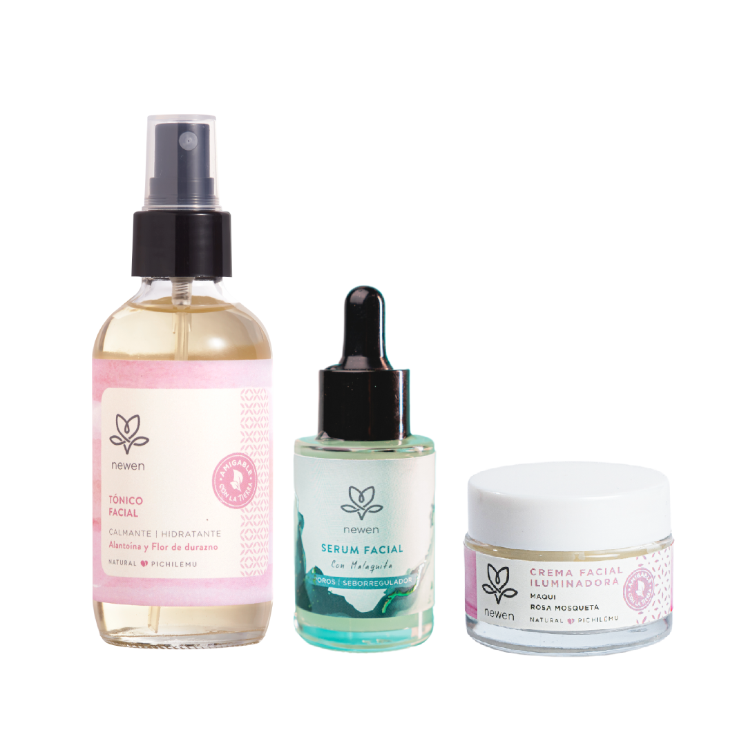 Rutina de skincare piel grasa/mixta joven - Newen Cosmetica